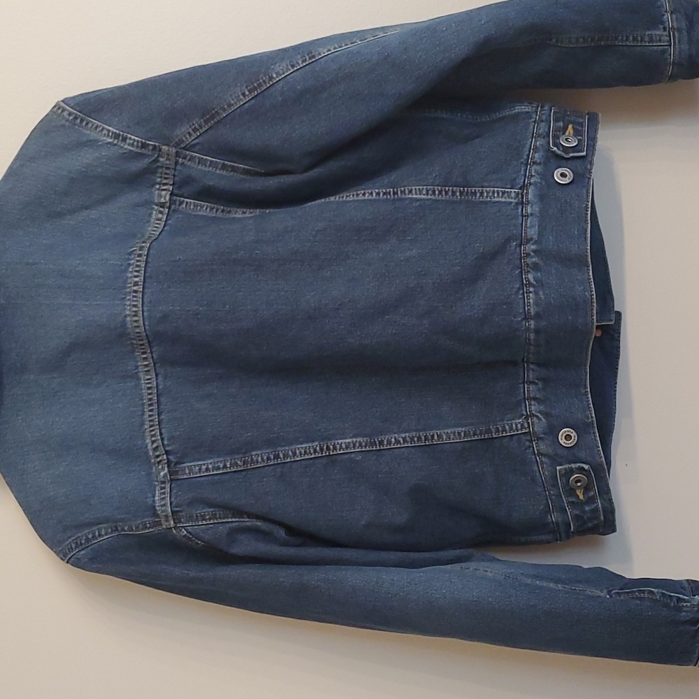Mavi Jeans 419 Kitty Furred Jean Jacket L - Picture 2 of 7